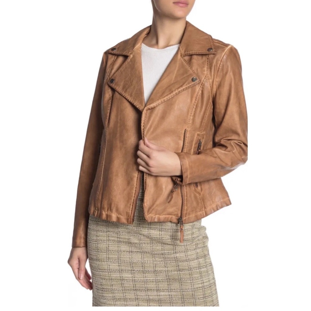 Chocolate Brown Women’s Moto Jacket